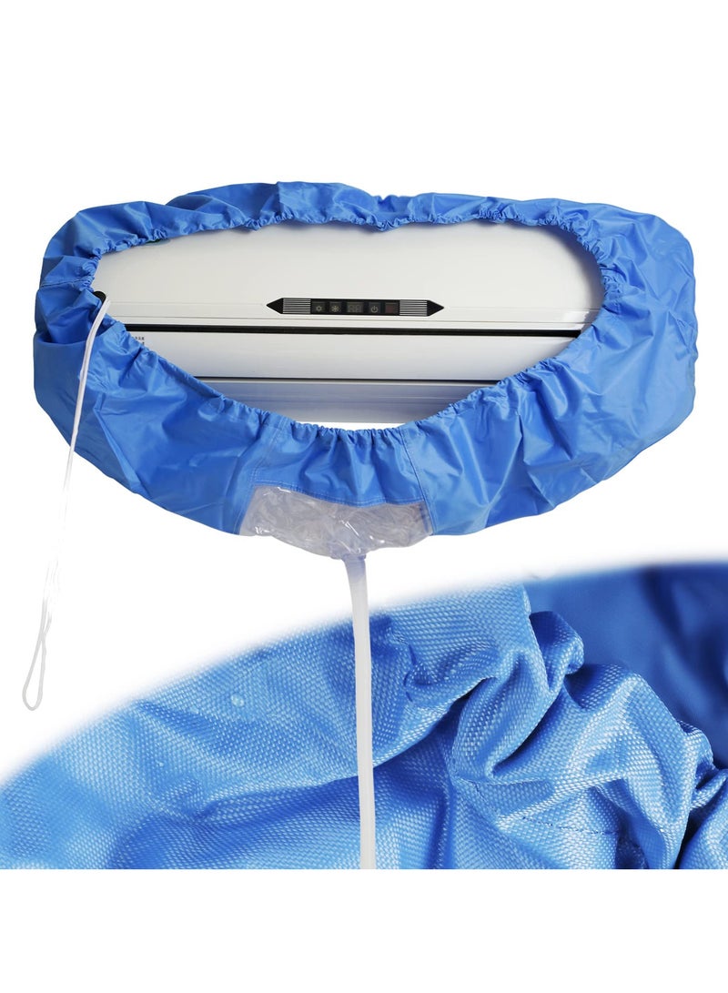 زيريفام كيس غطاء تنظيف مكيفات الهواء، طقم واقي تنظيف غبار الغسيل المثبت على الحائط مع أنبوب مياه بطول 2.8 متر، حقيبة خدمة مكيفات الهواء المنفصلة لوحدات التكييف المنزلية (2P-3P) - Image 1