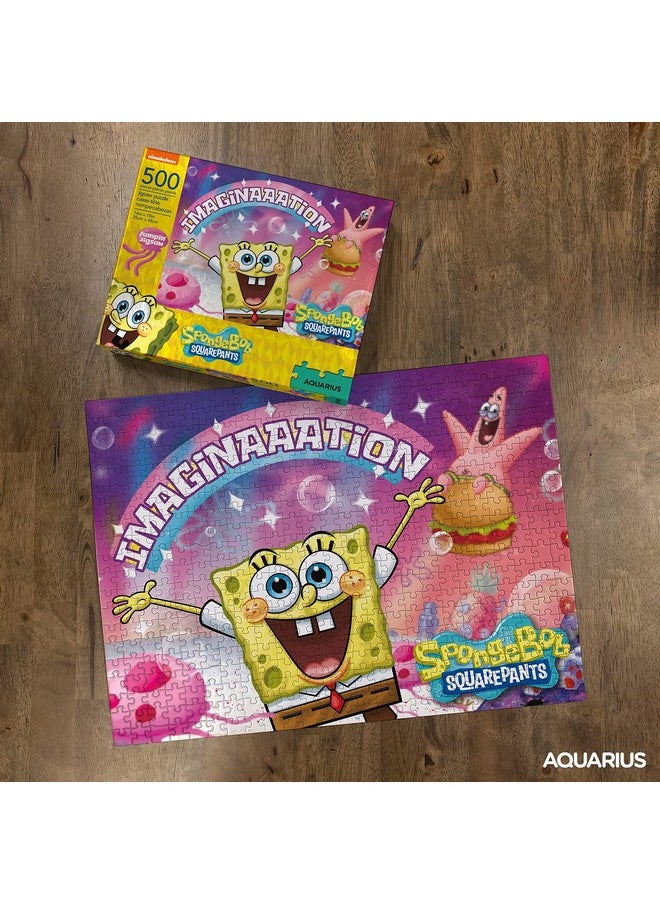 Aquarius Spongebob Squarepants Imagination Puzzle (500 Piece Jigsaw Puzzle) Officially Licensed Spongebob Merchandise & Collectibles Glare Free Precision Fit 14X19In  - Image 4