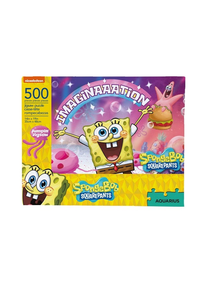 Aquarius Spongebob Squarepants Imagination Puzzle (500 Piece Jigsaw Puzzle) Officially Licensed Spongebob Merchandise & Collectibles Glare Free Precision Fit 14X19In  - Image 2