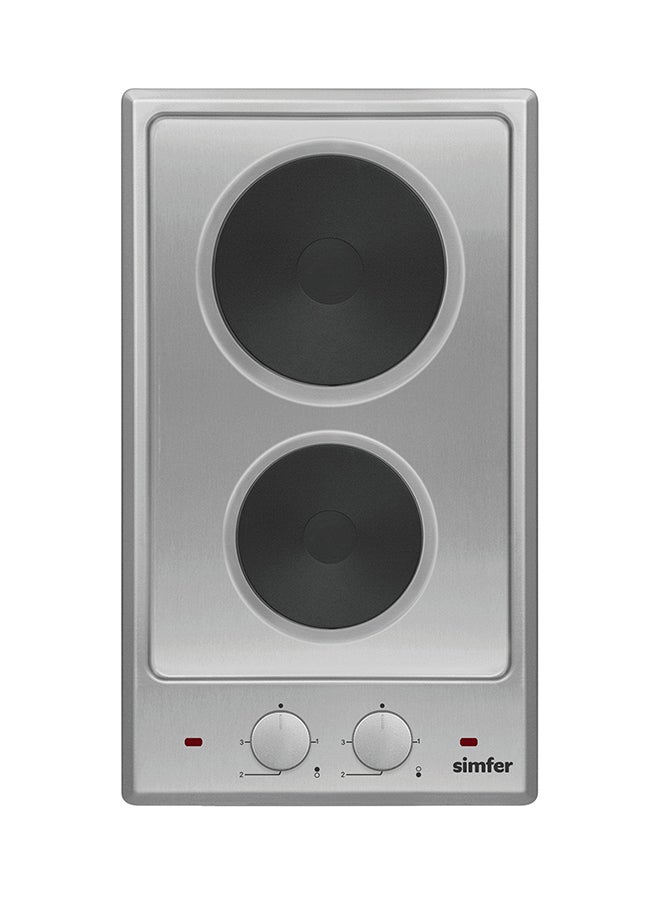 موقد مدمج 30 سم مع 2 لوحة تسخين سريعة من الستانلس ستيل