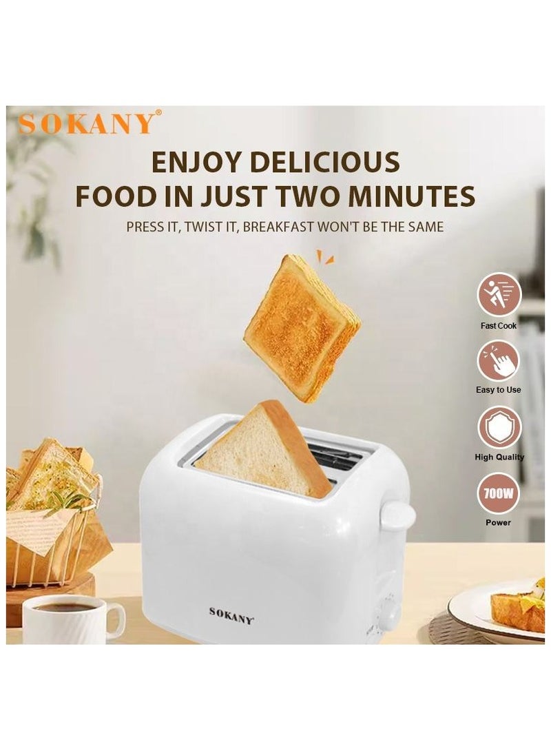 SOKANY Slice Toaster HJT-022 – 2-Slot Bread Toaster with Adjustable Browning Control & Compact Design - Image 1