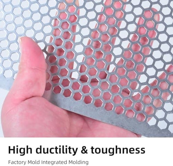 AggAuto 40"x13" Car Grill Mesh - Black Aluminum Alloy Rhombic Hole Bumper Grille Insert, Universal Fit - Image 5