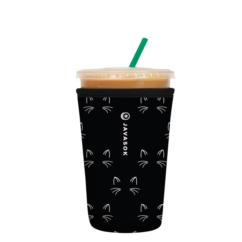 Sok It Java Sok Iced Coffee & Cold Soda Insulated Neoprene Cup Sleeve (Mystical Meows  Medium: 22-28oz) - Image 1