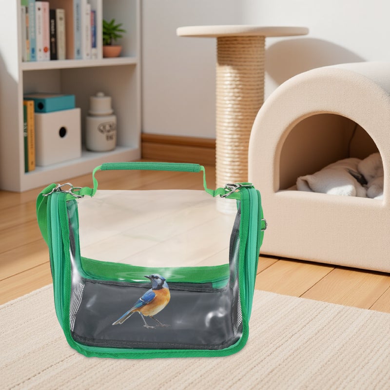 Bird Travel Cage Carrier - Handheld Transparent Outing Bag for Parrots Parakeet Conure Portable Transport Take-Out Bag for Outdoor Adventures - Image 5