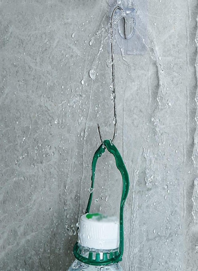 GNEY Heavy Duty Transparent Adhesive Wall Hooks – 7x7cm Strong Self-Adhesive Waterproof Wall Brackets for Kitchen, Bathroom, Wardrobe & Shelf Support – No Drill, Removable, Reusable (Pack of 10) - Image 2