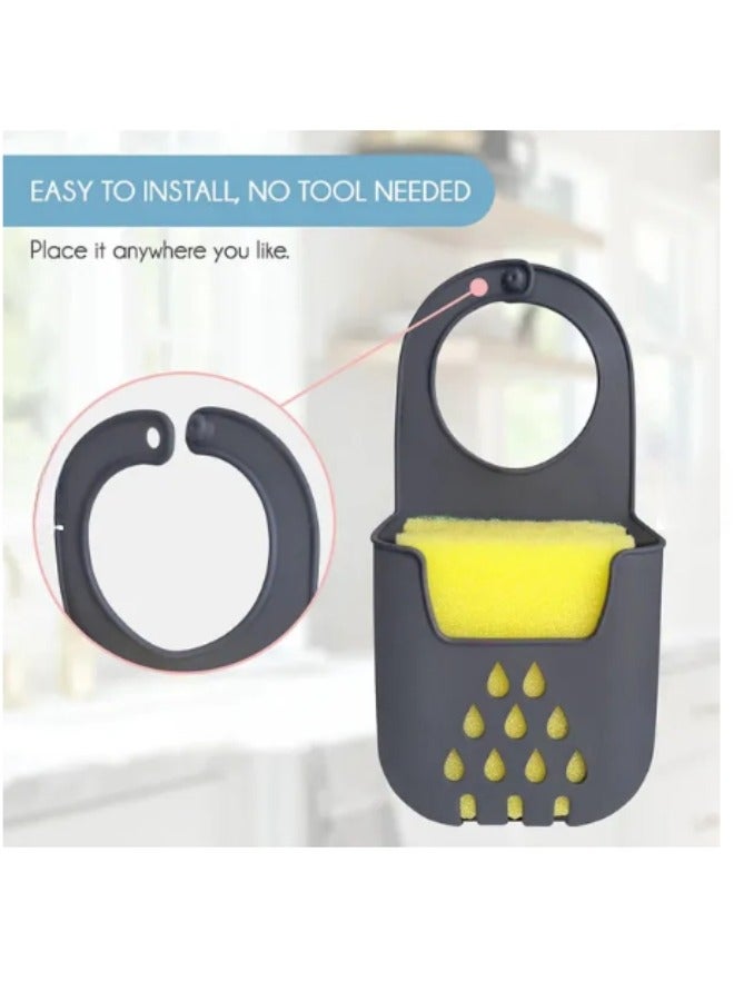 Happy Home Silicone Hanging Sponge Holder with Sponge - Image 5