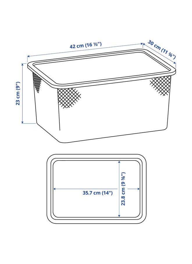 Generic Mesh storage box, light red, 42x30x23 cm  - Image 3