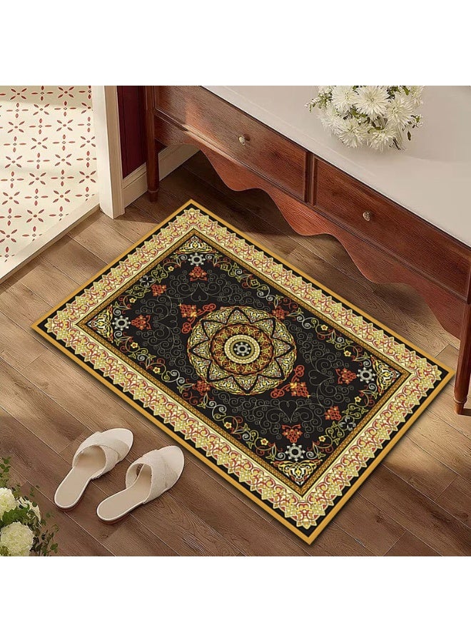 Retro Persian style living room coffee table bedroom carpet - anti slip, stain resistant, easy to clean, washable, soft and comfortable area carpet - Image 3