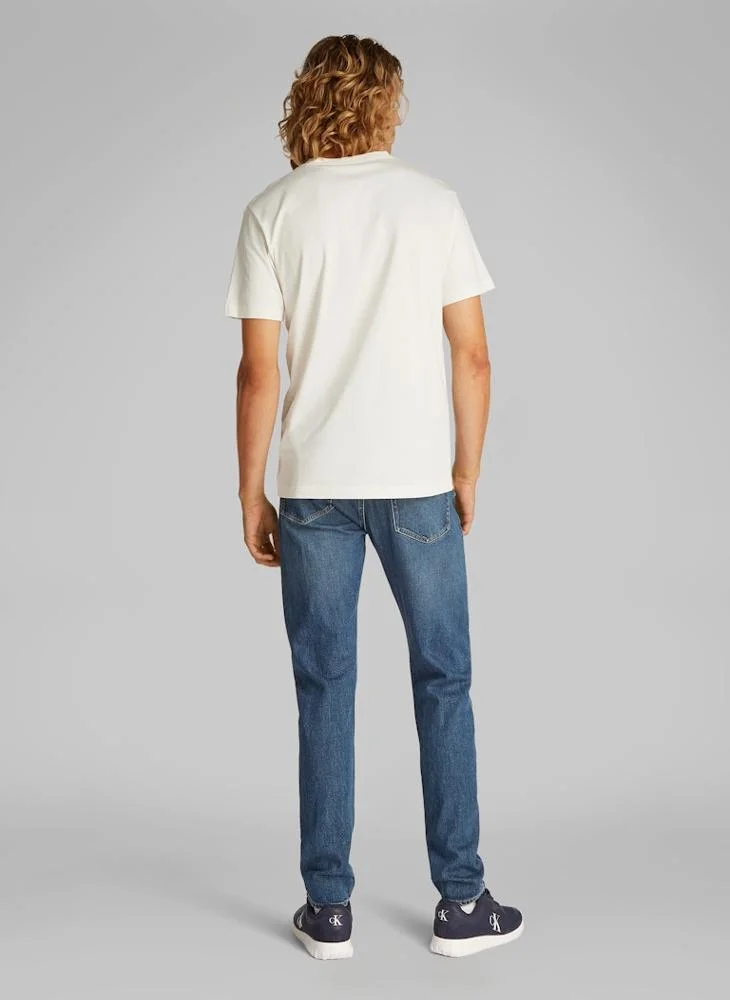 Calvin Klein Jeans Serif Font Graphic Crew Neck T-Shirt