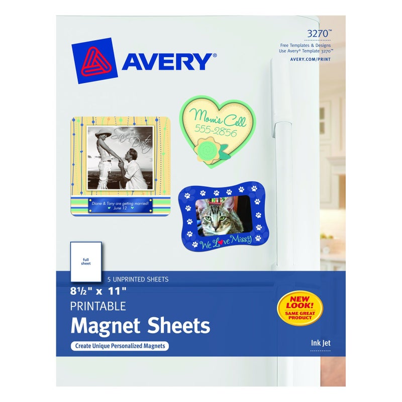 Avery Magnet Sheets 85 x 11 White 03270