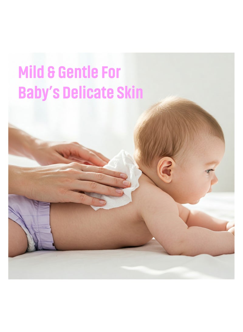 All day wipes All Day Gentle Cleansing Baby Wet Wipes Pink-72 Count With High Water Concentration, Soft and Mild Formula for Everyday Baby Care. Keeps Baby's Skin Fresh, Clean, and Moisturized. ( Pack of 12) - Image 5