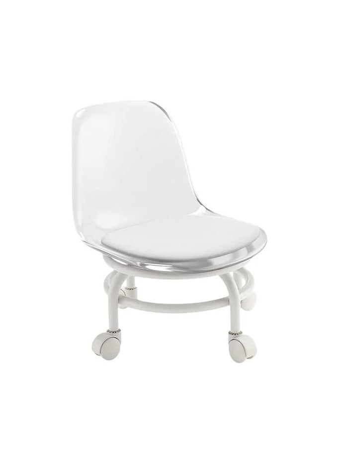 brunson Modern Style Chair Roller Seat PU Leather Low Rolling Stool Swivel Small Stool with Universal Caster Wheels for Home Office Garage Shop Fitness Sport Mini Height Adjustable Stool Kids Chair - Image 1