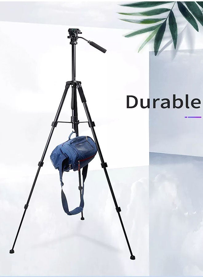 Jmary Hydraulic head Tripod stand Fluid Head Monopod Stand 360° Panoramic Shooting Tripod stand Professional Aluminum Tripod for DSLR Camera Video Photo (KP-2599) - Image 4
