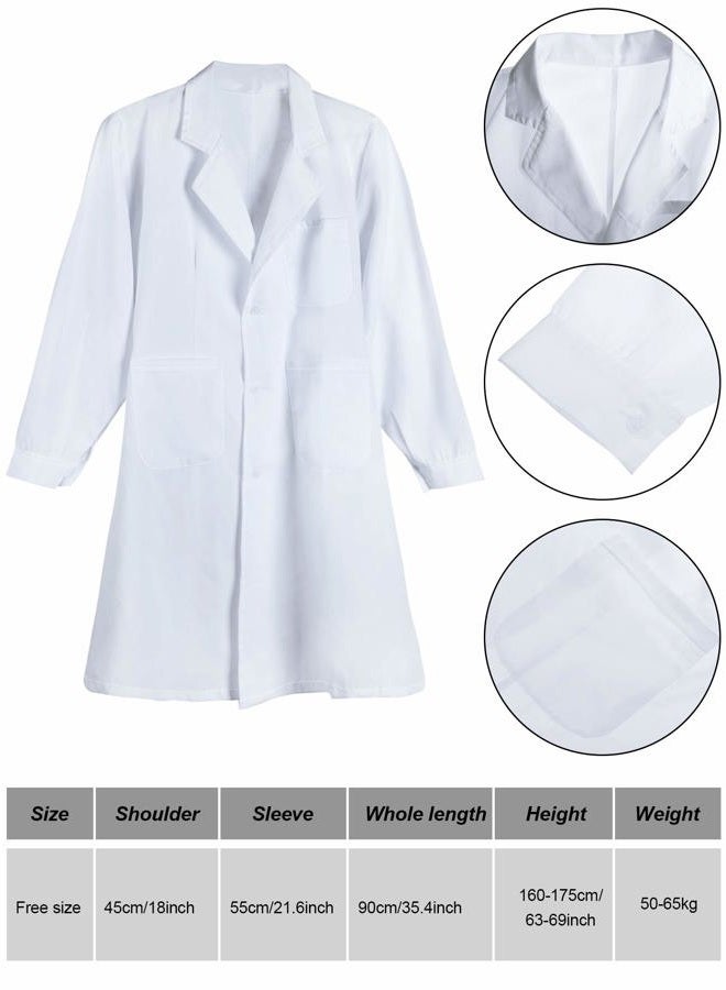 Satinior Scientist Costume Set Labcoat Stethoscope Glasses Personalized ID Card Lab Apparatus Cosplay (Women Style, 4 Pieces) - Image 3