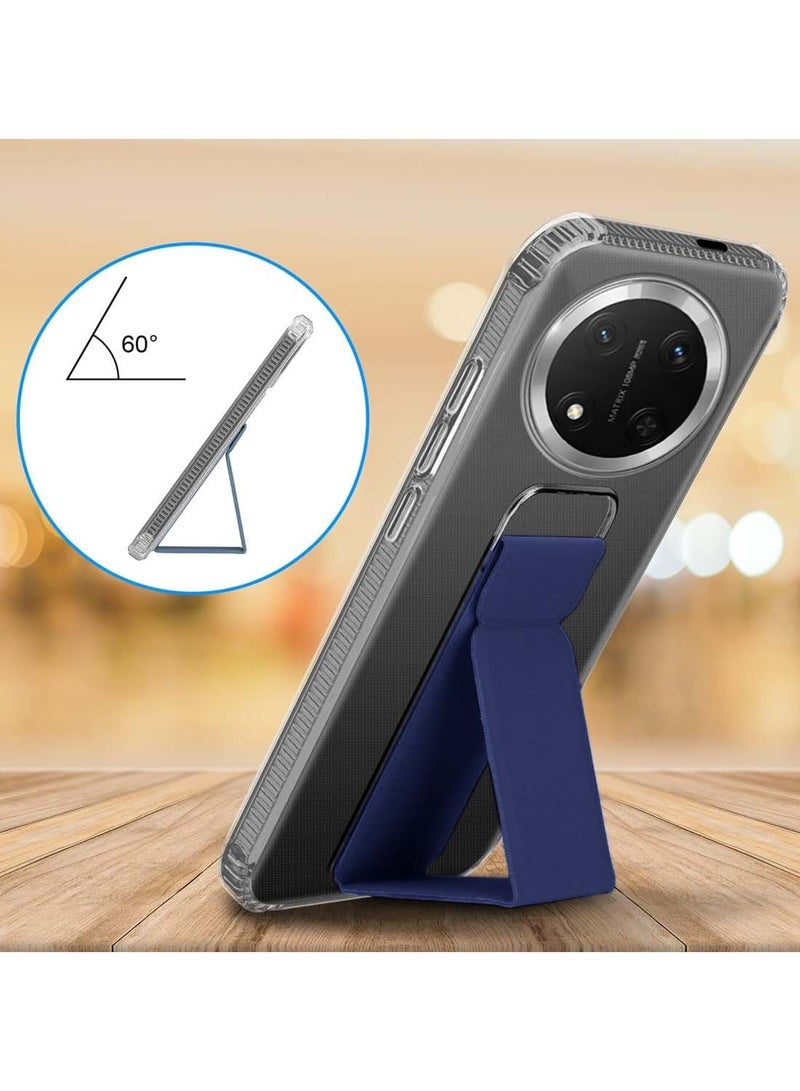 Wtech Honor X9c 5G 2024 / Honor Magic7 Lite 5G 2025 TPU Hand Grip Air Pillow Case Cover - Clear/Navy Blue - Image 2