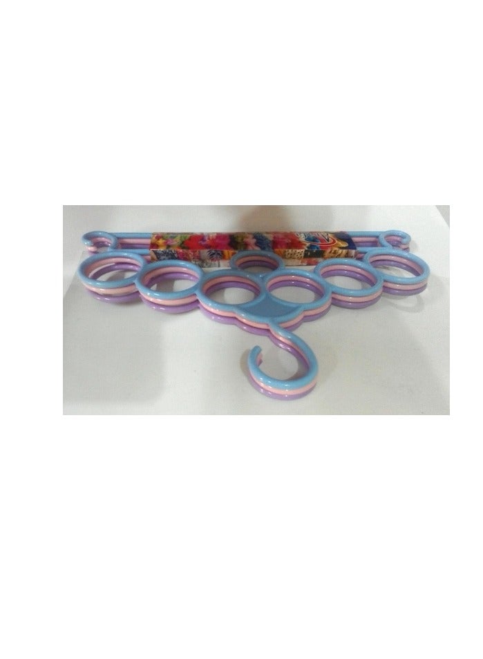 Set of 3 hangers for scarfs and ties - 8 holes - multicolor - Image 3