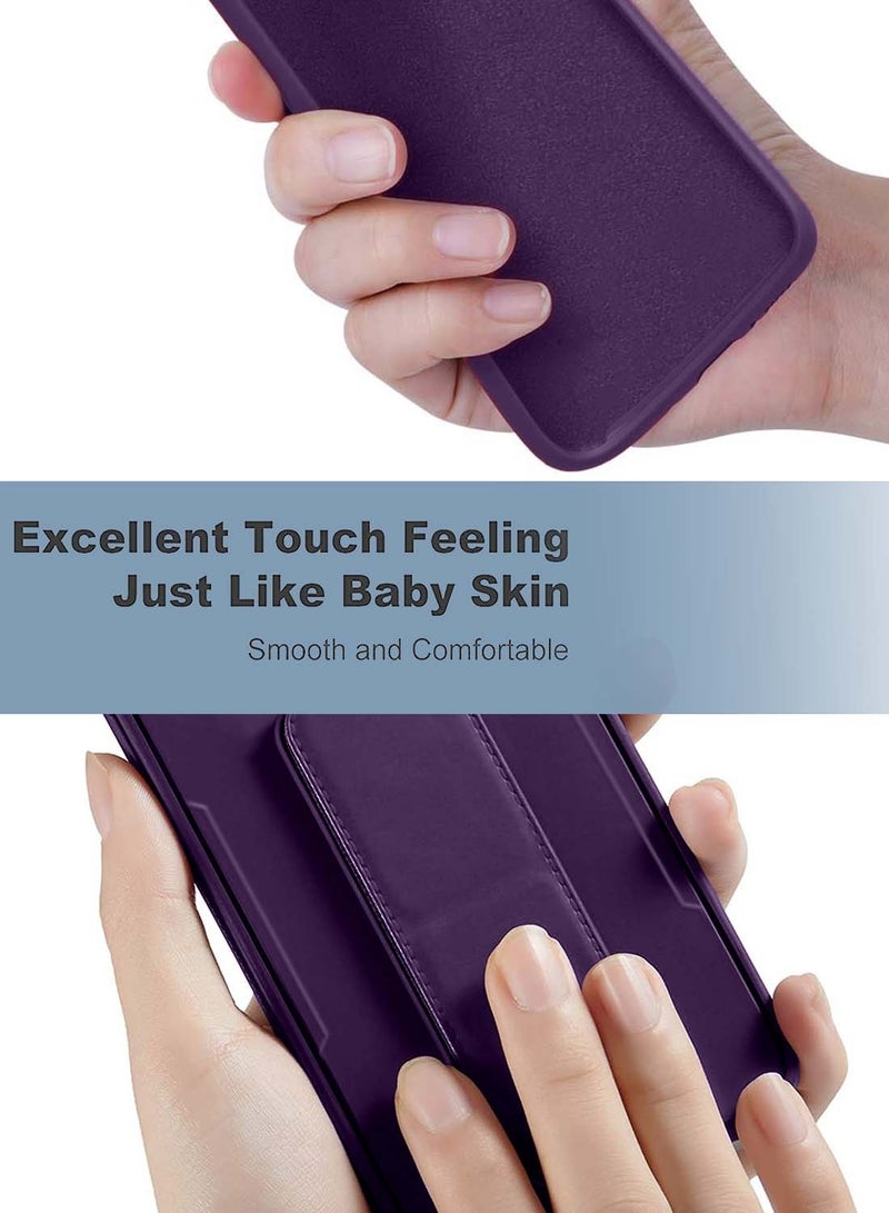 دبليو تيك Honor 200 Pro 5G 2024 مقبض يد مغناطيسي قابل للطي وحزام معصم وقبضة إصبع مع غطاء حماية لشفاه الكاميرا الحديثة من الحديد المدمج - أرجواني باذنجاني - Image 3