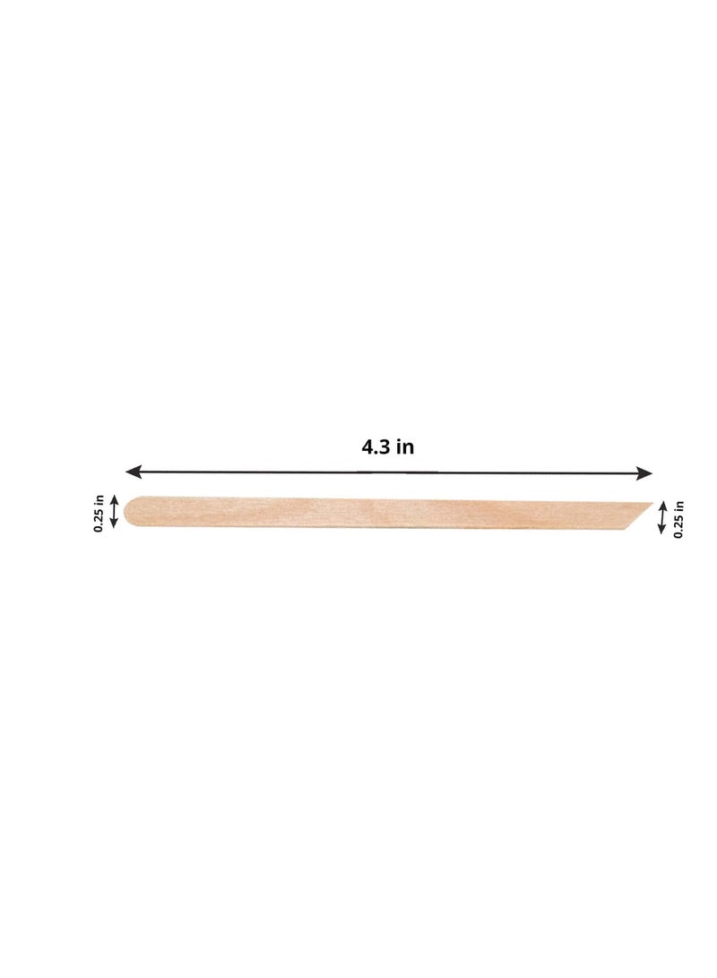 Tachibelle Tachibelle Wooden Wax Sticks - Body Eyebrow, Lip, Nose Small Waxing Applicator Sticks for Hair Removal and Smooth Skin Professional Spa - 2 in 1 (pointed and slanted) (Pack of 250)  - Image 3