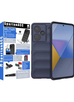SpartanACC SpartanACC FlexArmor for Xiaomi Note 13 Pro Plus Case with Redmi Note 13 Pro Plus BackCover ShockProof MIlitray Drop Protection Reinforced Airbag Corners for Note 13 Pro Plus Cover Dark Blue  - Image 1