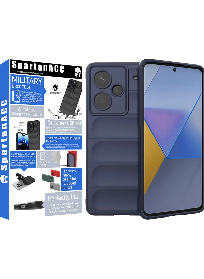 SpartanACC - SpartanACC FlexArmor for Xiaomi Note 13 Pro Plus Case with Redmi Note 13 Pro Plus BackCover ShockProof MIlitray Drop Protection Reinforced Airbag Corners for Note 13 Pro Plus Cover Dark Blue - Image 1