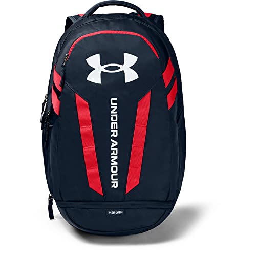 Under Armour Unisex-Adult Hustle 5.0 Backpack , Academy Blue (409)/White , One Size Fits All - Image 1