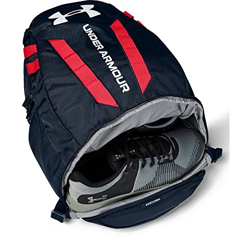 Under Armour Unisex-Adult Hustle 5.0 Backpack , Academy Blue (409)/White , One Size Fits All - Image 4