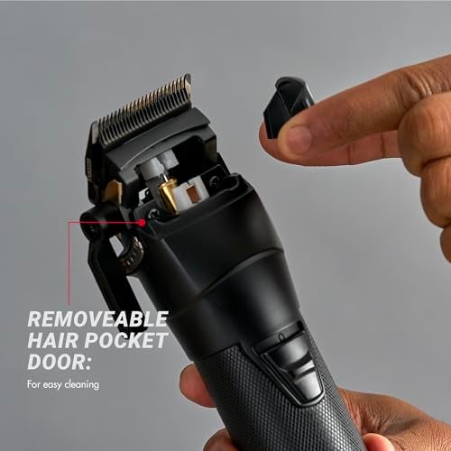 BaBylissPRO FXONE Professional Cordless Clipper in Black - Beard Trimmer for Men, Professional Stylist & Barber Clippers, USB-C Cordless Hair Clippers for Men - Image 3
