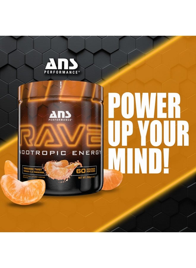 ANS Performance Rave (60 Servings, 8.9 oz) - High Energy, No Crash Formula - Memory & Focus Supplement - Sugar-Free- Boost Mind-Body Neural Connections (Tangerine Twist) - Image 2
