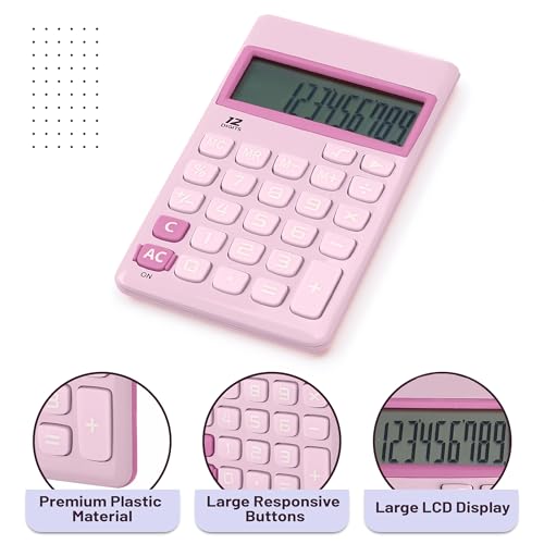 Mr. Pen- Standard Function Calculator, 12Digits, Purple, Small, Pocket Calculator, Basic Office Calculators - Image 4