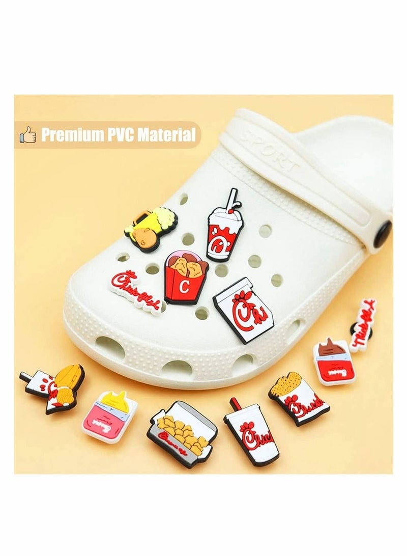 KASTWAVE Food Shoe Charm for Teens Girls Boys Kids Women Adults, Cute Shoe Charms Sandals Bracelets Decoration, PVC Trendy Croc Pins Party Favor Birthday Gifts, Accessories for Shoes (14Pcs) - Image 4