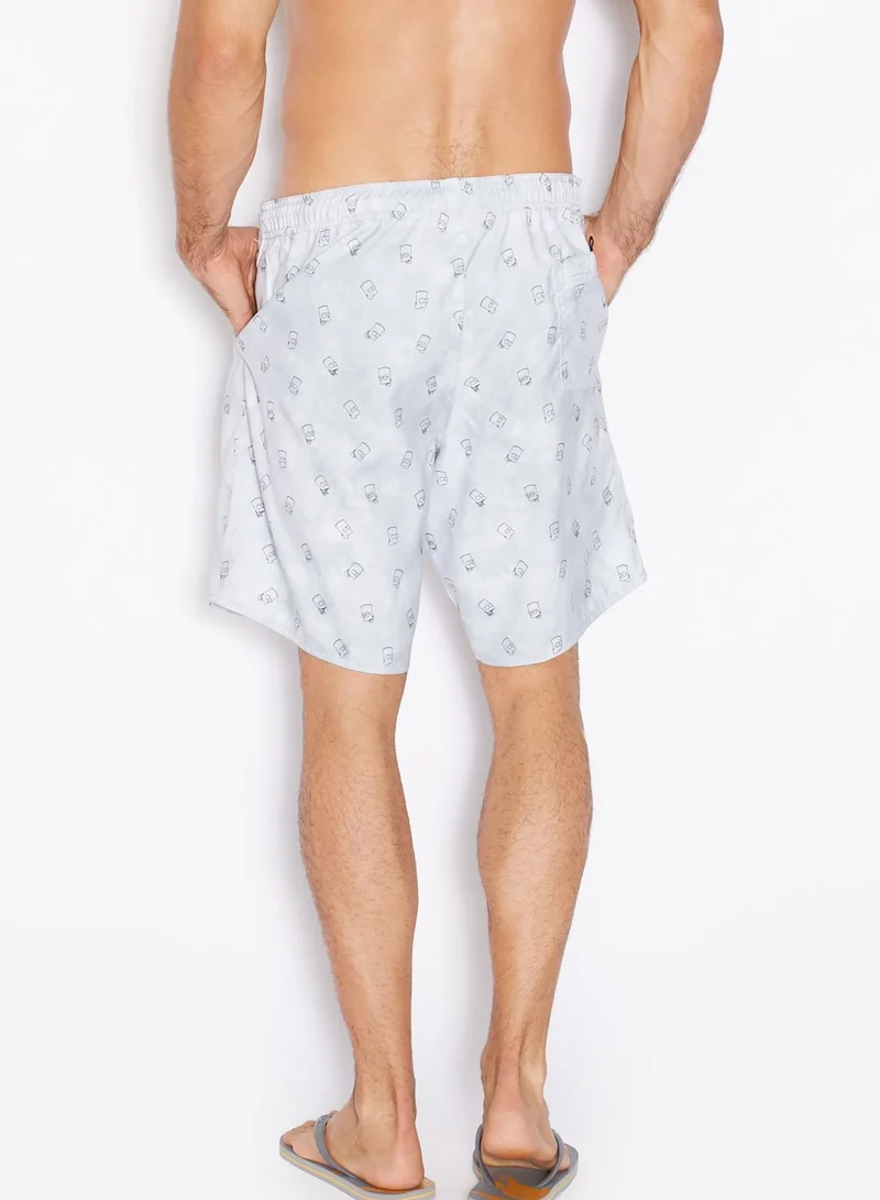 Neff Bart Head Print Swim Shorts