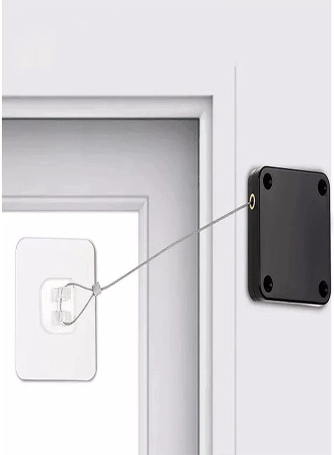 YOPRAM Dharam Creation Punch-Free Automatic Sensor Door Closer, Residential Sliding Screen Door Closer, Commercial Multifunctional Door Closer, Auto Door Closer with Steel Drawstring for Bedroom/Storm/Home - Image 1