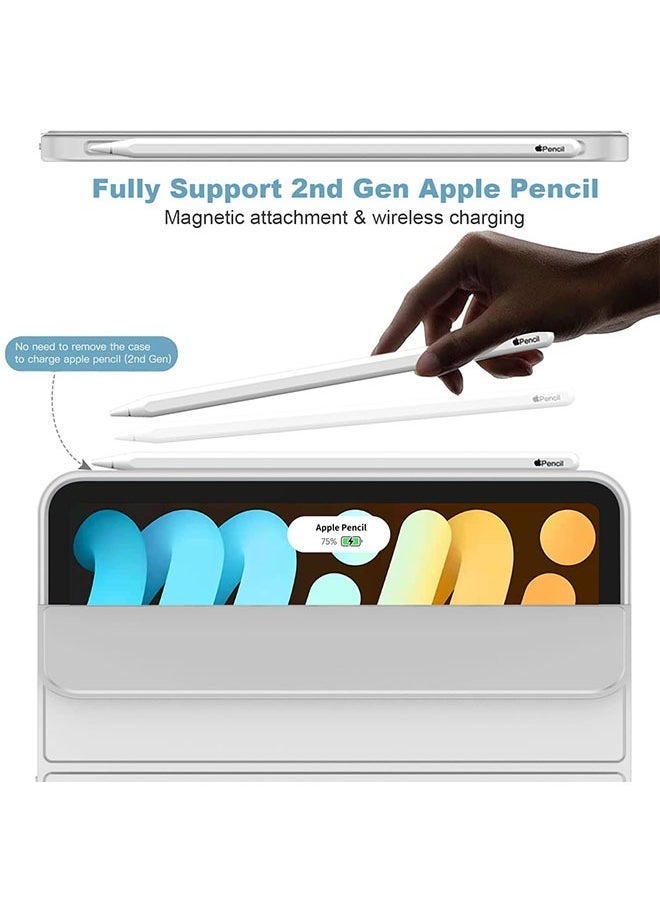 SmartGrist Case For iPad Mini 6th Generation 8.3 Inch 2021 Protective Cover With Pencil Holder Smart Case With Auto Wake/Sleep (Grey) - Image 3