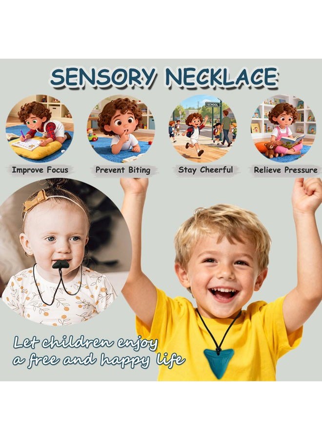 MaberryTech Direct Chew Necklaces for Sensory Kids, 6 Pack Chewy Necklace Sensory Toys for Autism, ADHD, Anxiety- Silicone Teething Necklace Oral Chew Toys for Boys Girls Adults Chewer Reduces Chewing Fidgeting - Image 2