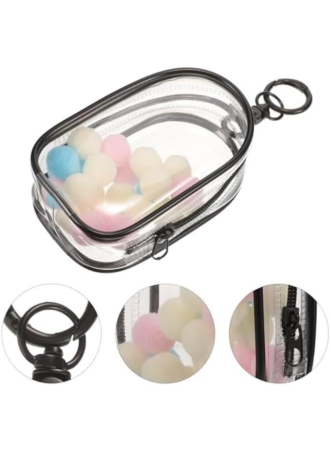 Generic Clear Figure Display Bag with Keychain, Portable Dustproof Mini Doll Pouch Carrying Case, Hanging Blinds Box Organizer Keychain Pouch Charms for Collectibles - Image 3
