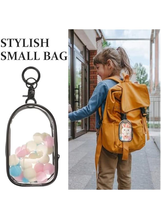 Generic Clear Figure Display Bag with Keychain, Portable Dustproof Mini Doll Pouch Carrying Case, Hanging Blinds Box Organizer Keychain Pouch Charms for Collectibles - Image 4