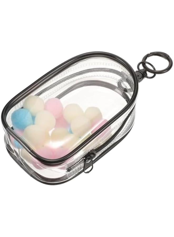 Generic Clear Figure Display Bag with Keychain, Portable Dustproof Mini Doll Pouch Carrying Case, Hanging Blinds Box Organizer Keychain Pouch Charms for Collectibles - Image 1