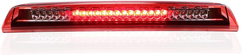 Bomusou Fit for Nissan Titan (2004-2015) for Nissan Frontier (2005-2016) LED 3rd Brake Light Rear Tail Brake Light Cargo Lamp Rear Lamp for 26590-EA800 (Chrome Housing Red Lens) - Image 2