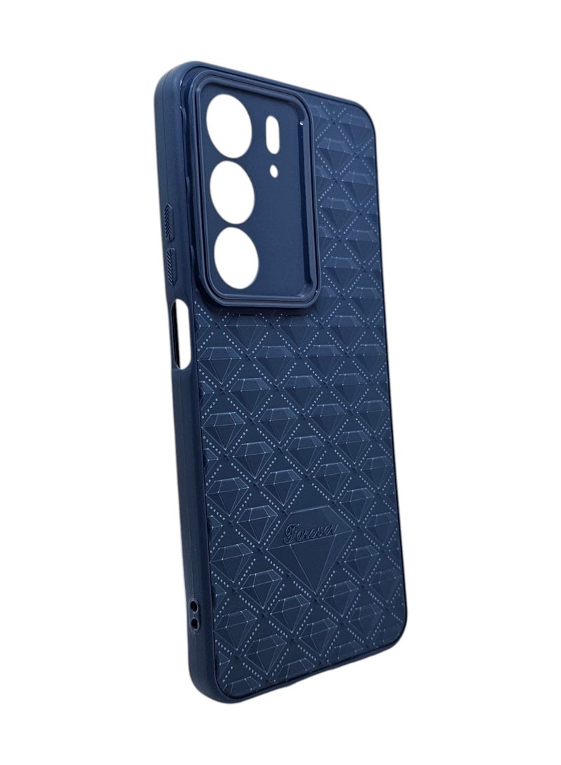 Case With a Diamond Pattern For Realme C75 -  Blue - Image 2