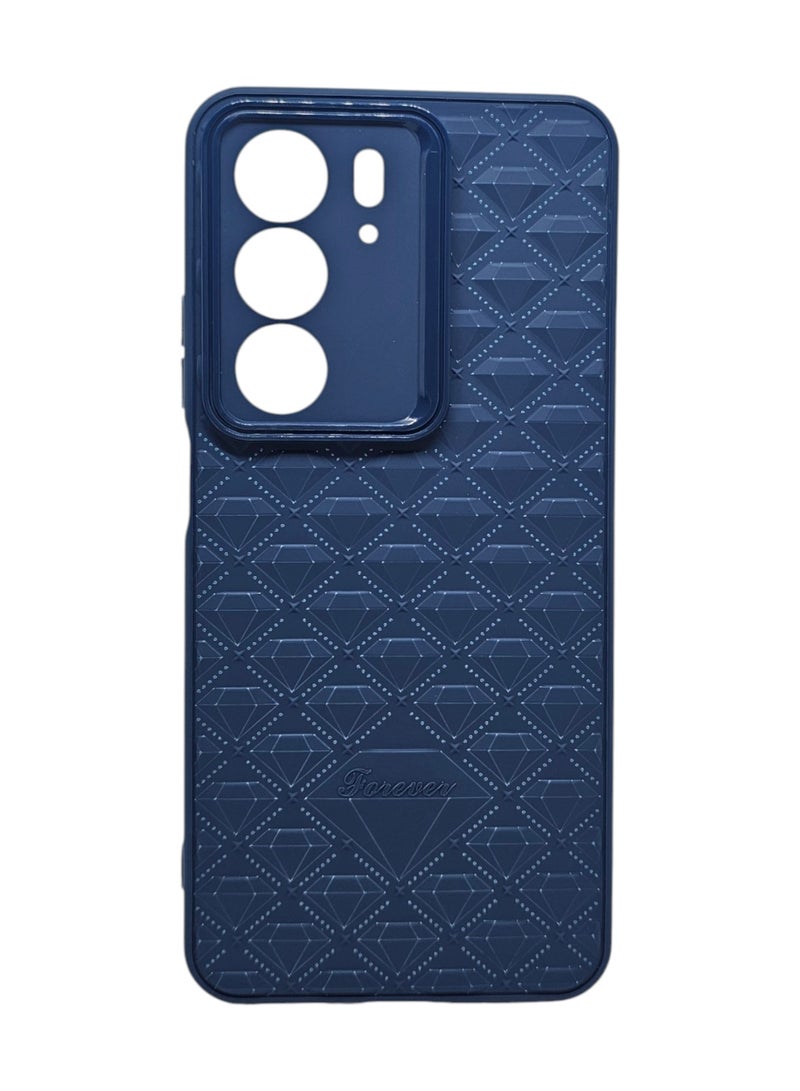 Case With a Diamond Pattern For Realme C75 -  Blue - Image 1