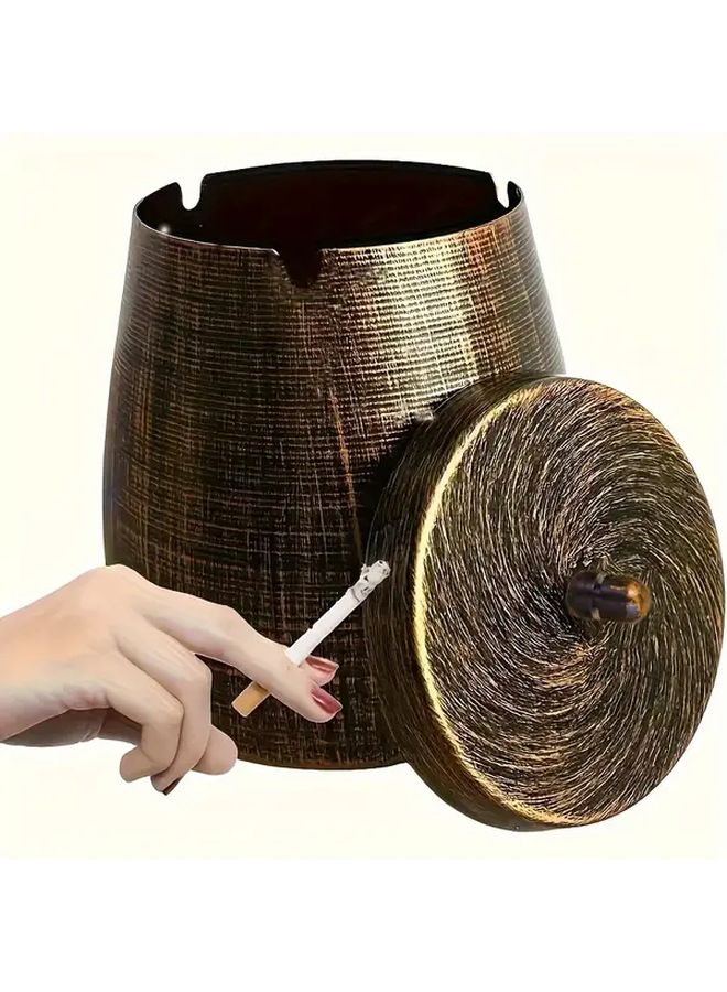 علبة سجائر معدنية قديمة الطراز مقاومة للرياح بغطاء مقاوم للمطر ومضاد للانزلاق بتشطيب ريفي - Image 5