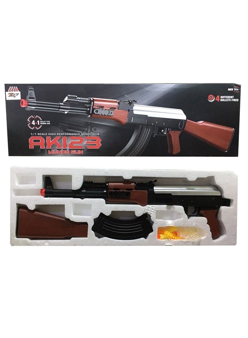Toy Box AK123 3 in 1 Rifle Toy Gun with Gel Balls (Orbeeze) and Nerf Bullets for kids - Image 4