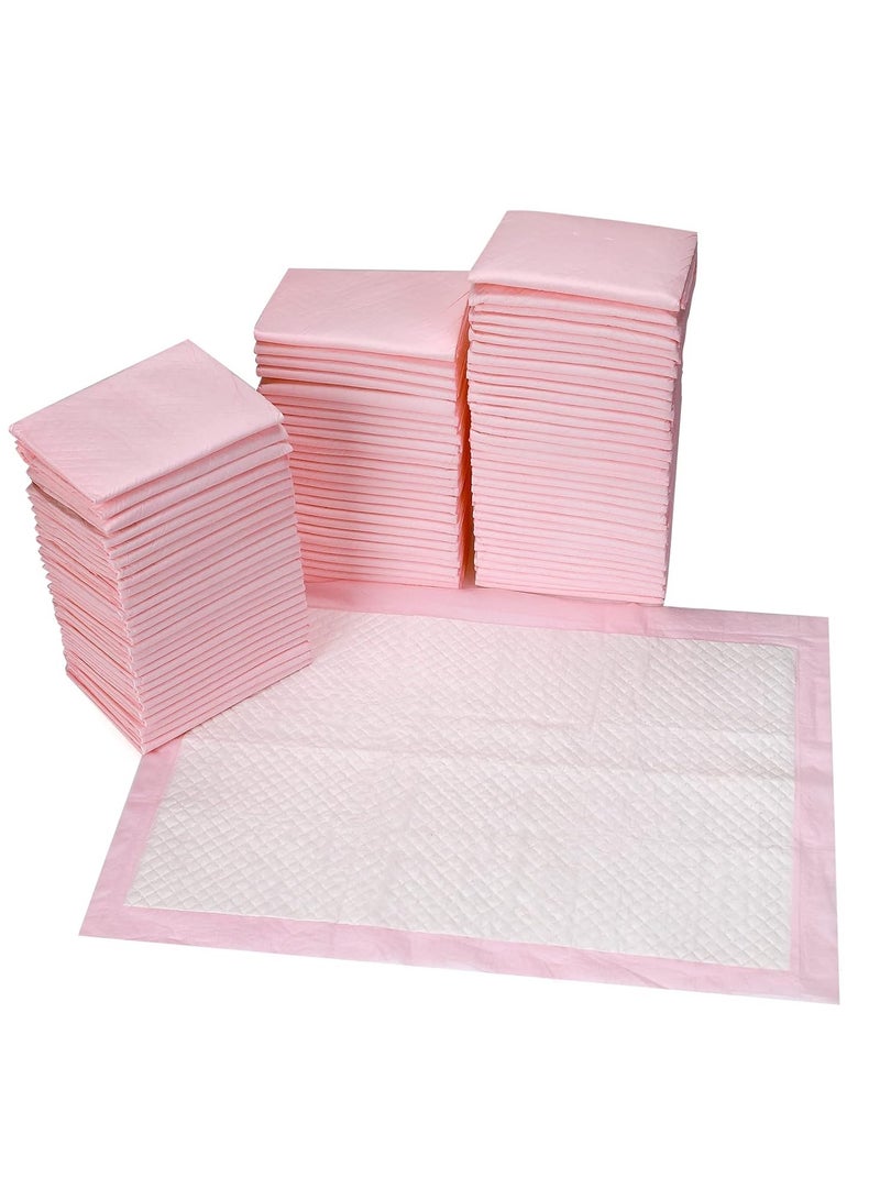 YelaJoy 100 Pieces Baby Disposable Changing Mats,Waterproof Baby Changing Pads, 60x60 Cm, Highly Absorbent Leakproof Changing Pad Baby, Ultra Soft Diaper Changing Mat Underpads for Baby Pink - Image 3