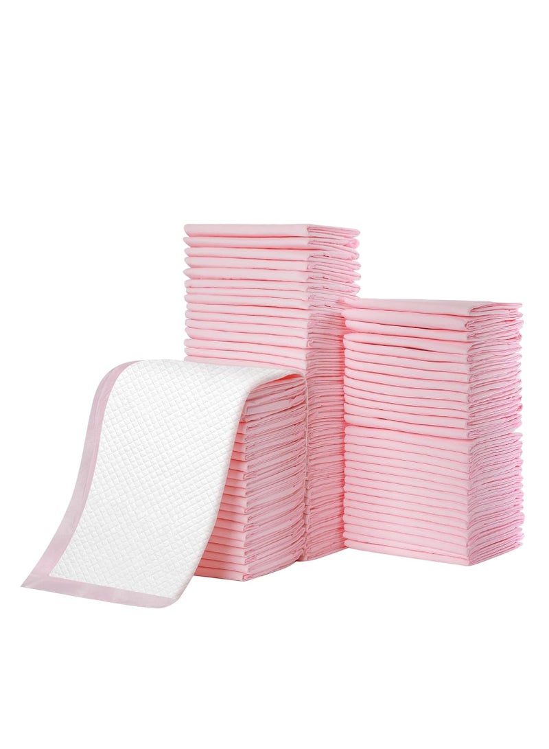 YelaJoy 100 Pieces Baby Disposable Changing Mats,Waterproof Baby Changing Pads, 60x60 Cm, Highly Absorbent Leakproof Changing Pad Baby, Ultra Soft Diaper Changing Mat Underpads for Baby Pink - Image 1