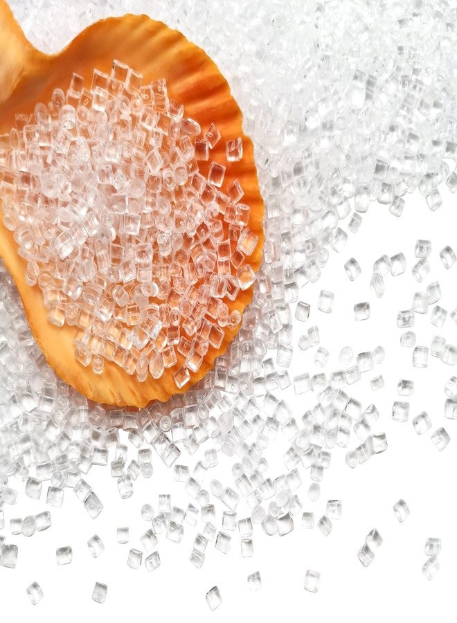 Zalaxt Fakes Ice Cubes, Tiny Fake Ice, Assorted Acrylic Ice Rocks 3 mm 0.98 Pound Clear, Plastic Ice Cubes Miniatures Dollhouse Accessories 440g - Image 1
