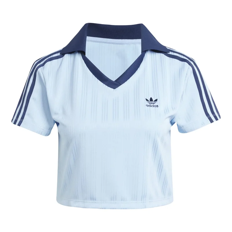 Adidas V-NECK POLO Blue Originals Women POLO SHIRTS