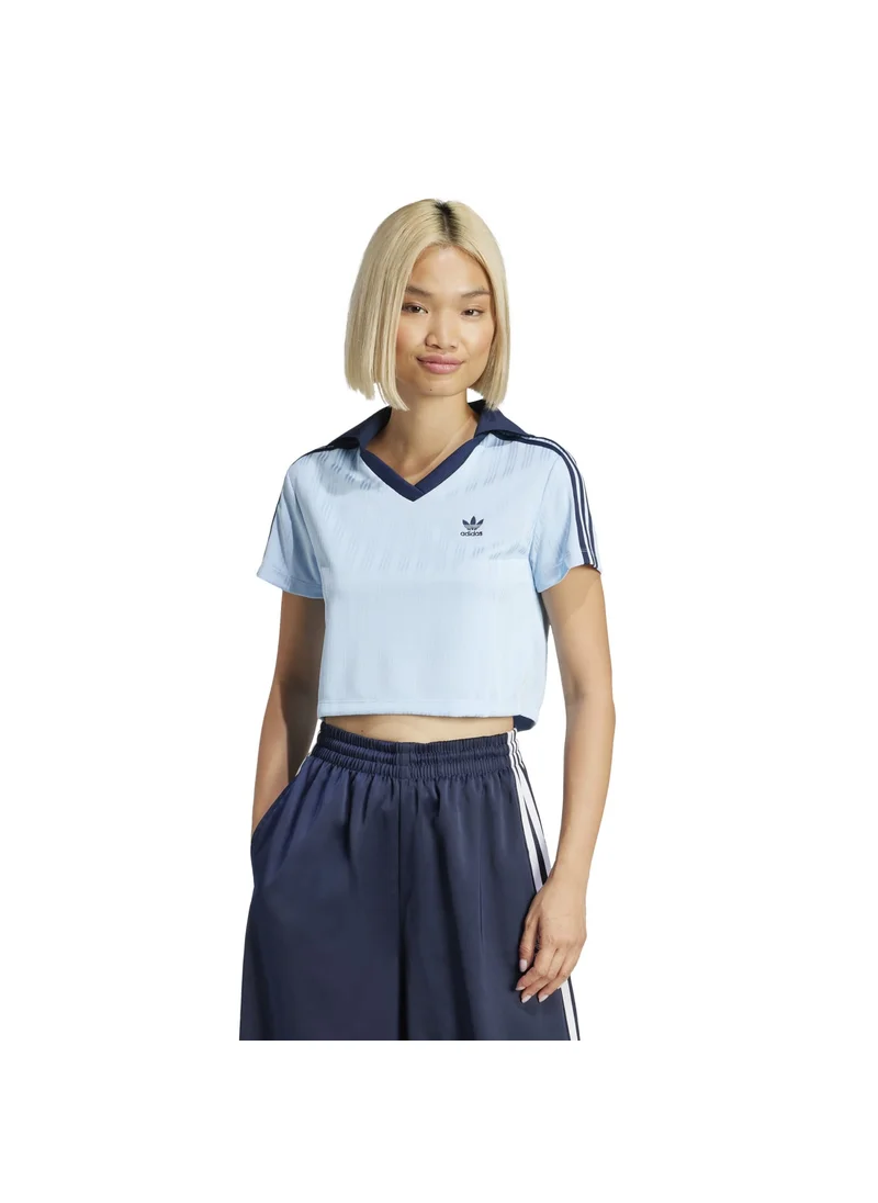 اديداس adidas V-NECK POLO Blue Originals Women POLO SHIRTS
