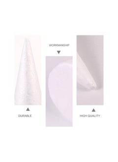 WYBOT 15pcs Foam Cones  Tree Cone White Styrofoam Cones for Floral Arrangement Supplies DIY Craft  - Image 2
