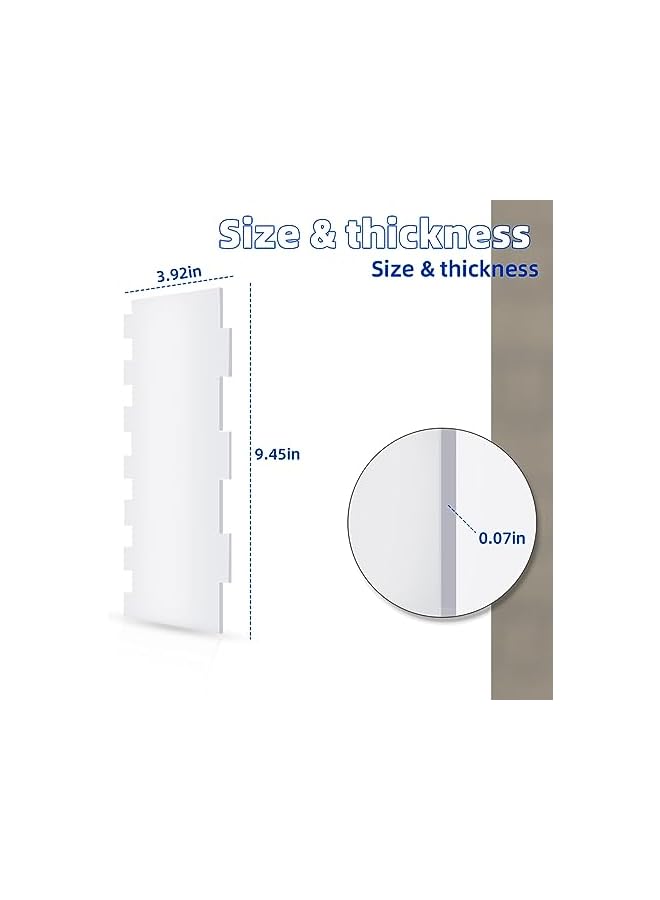 S-TOP 4 Pieces Large Clear Acrylic Cake Scraper Set Cakes Smoother Scraper Cake Stripes Edge Contour Comb for DIY Icing Frosting Buttercream Cream Decorating Kitchen Baking Tool Mousse Pastry Cutter - Image 4