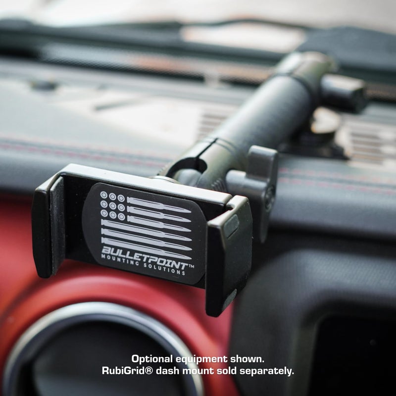 Bulletpoint Dash Mount Cell Phone Holder with 7cm Carbon Fiber + Kevlar Mounting Arm Compatible with iPhone and Android Smartphones - Fits 20mm (0.787 inches) Attachment Ball - Image 2